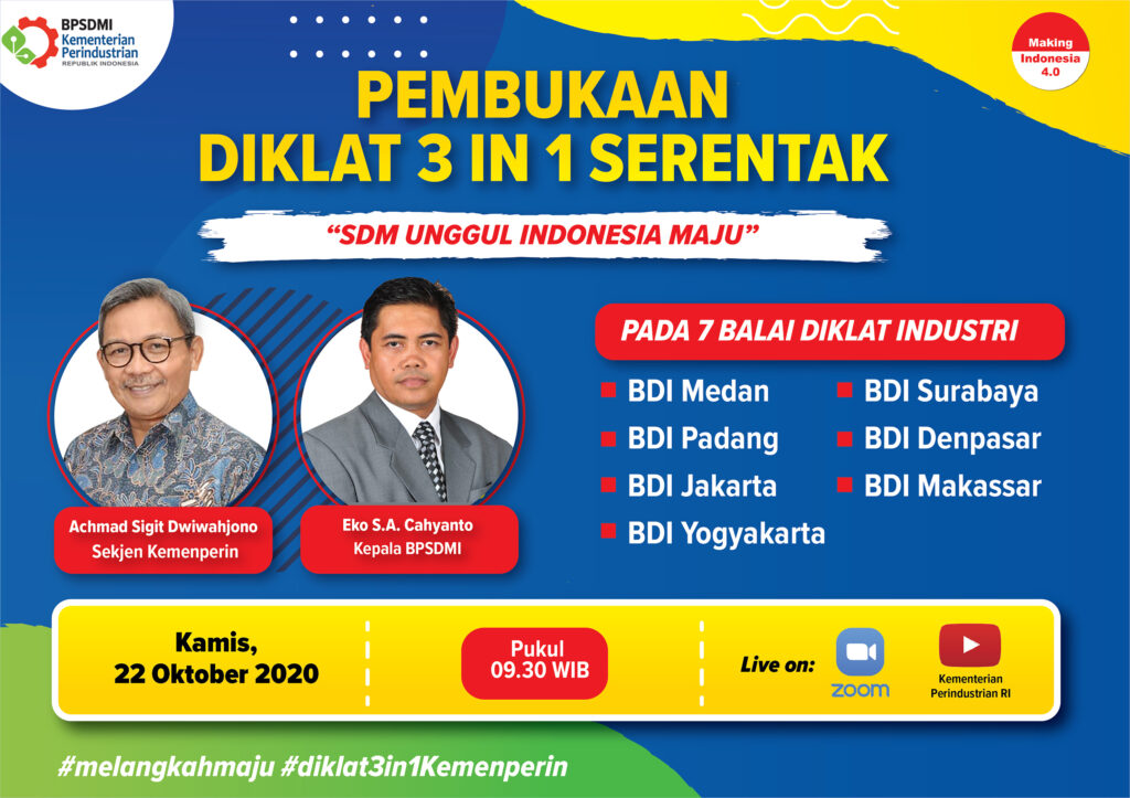Tekan Angka Pengangguran, BPSDMI Gelar Diklat 3 in 1 Serentak Ke-3 Tahun 2020